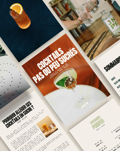 E-book de recettes : Cocktails sans alcool faibles en sucre